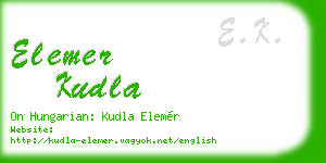 elemer kudla business card